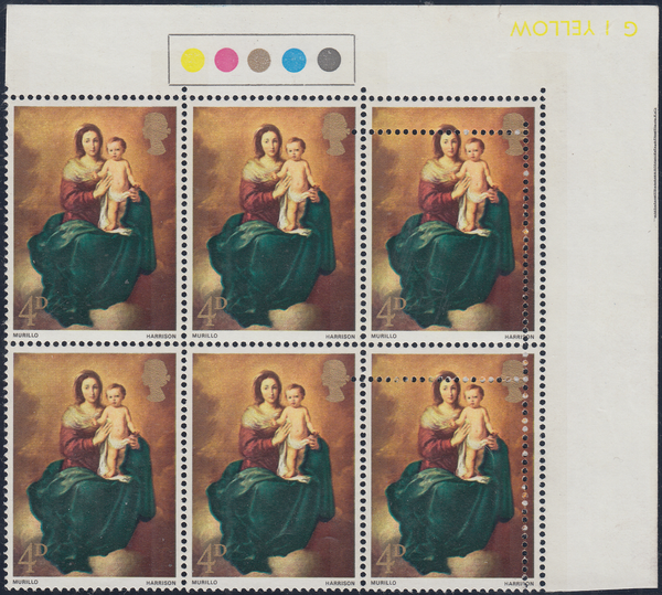 104555 - 1967 4d CHRISTMAS (SG757) DOUBLE STRIKE OF PERFORATION.