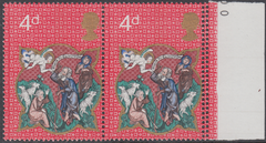 104567 - 1970 4D CHRISTMAS (SG838) DOUBLE STRIKE OF PERFORATION.