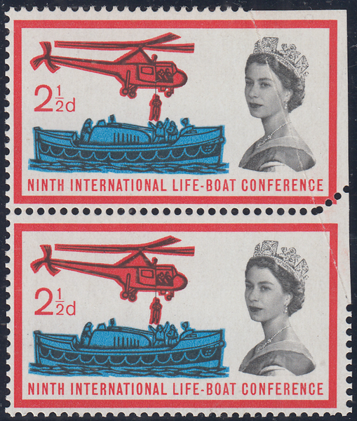 104570 - 1963 2½D LIFEBOAT (SG639) MISPERFORATION.