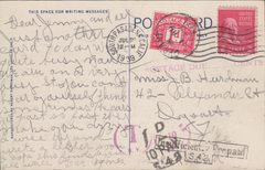 105048 - 1939 UNDERPAID MAIL U.S.A. TO DYSART, FIFE.