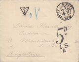 105052 - 1910 UNPAID MAIL DIEPPE TO MARKINCH.