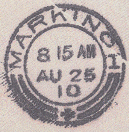 105052 - 1910 UNPAID MAIL DIEPPE TO MARKINCH.
