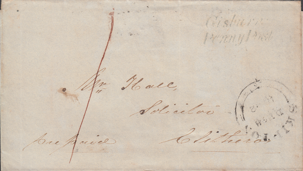 105090 - 1842 YORKS/GISBURN PENNY POST (YK1040).