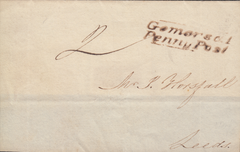 105094 - 1836 YORKS/GOMERSAL PENNY POST (YK1048).
