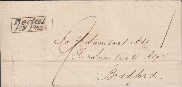 105098 - 1824 YORKS/BEDALE PENNY POST (YK262).