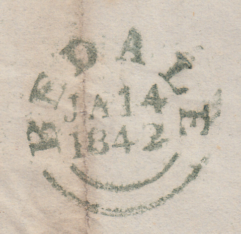 105181 - 1842 YORKS/MIDDLEHAM PENNY POST (YK1994).
