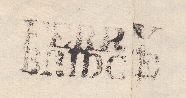 105188 - 1764 YORKS/FERRYBRIDGE TWO LINE HAND STAMP (YK967).