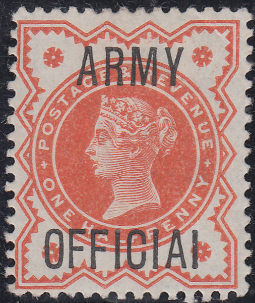 105195 - 1896 ½D VERMILION VARIETY "OFFICIAI" FOR "OFFICIAL" (SG041a).