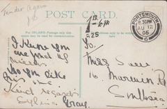 105235 - 1905 UNPAID MAIL PORTSMOUTH TO SOUTHSEA.