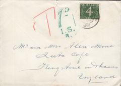 105243 - 1958 UNDERPAID MAIL HOLLAND TO KINGSTON ON THAMES.