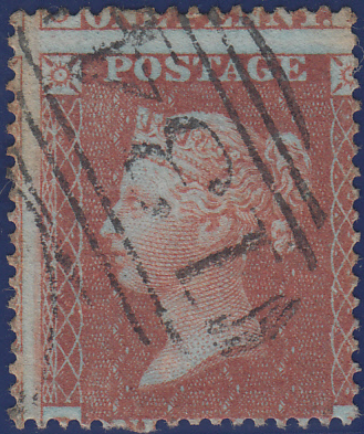 105383 - 1855 DIE 2 S.C.14 (SG24)/MISSING PERF HOLES.