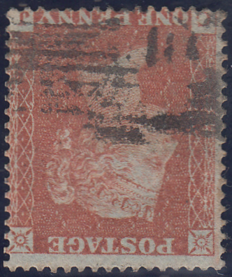 105422 - 1855 DIE 2 PL.1 (CJ) WATERMARK SMALL CROWN INVERTED (SG21Wi) MATCHED WITH WATERMARK UPRIGHT.