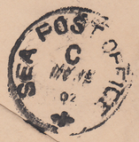 105443 - 1902 QV 1D PINK IMPERIAL PENNY POSTAGE TO INDIA.