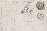 105466 - 1906 SURCHARGED POST CARD HAMMERSMITH TO KIRTON LINDSEY (LINCS).