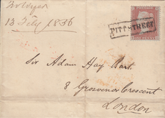 105483 - PITT STREET (EDINBURGH) SCOTS LOCAL ON COVER/PL.5 MATCHED PAIR.