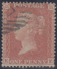 105534 - PL.5 MATCHED PAIR LETTERED EE S.C.16 (SG21) AND L.C.16 (SG26) PRINTINGS.