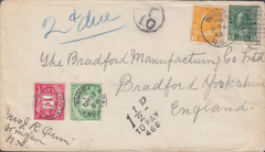 105623 - 1923 UNDERPAID MAIL CANADA TO BRADFORD YORKS.