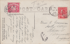 105624 - 1915 UNDERPAID MAIL CANADA TO DONCASTER.