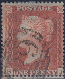 105801 - 1855 DIE 2 1D PL.5 MATCHED PAIR S.C.16 (SG21) AND L.C.14 PRINTING (SPEC C6) LETTERED BJ.