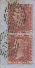 105905 - PL.9 (EG FG) VERTICAL PAIR FROM THE SCARCER L.C.16 PRINTING (SG26).