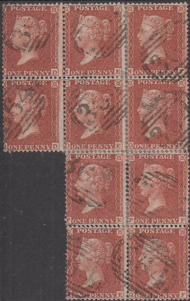 106118 - PL.12 USED RE-JOINED BLOCK OF TEN (SPEC C6).