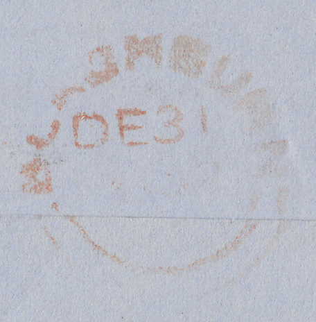 106187 - BLACKBURN ERROR OF NUMERAL "98" FOR "86" ON COVER.