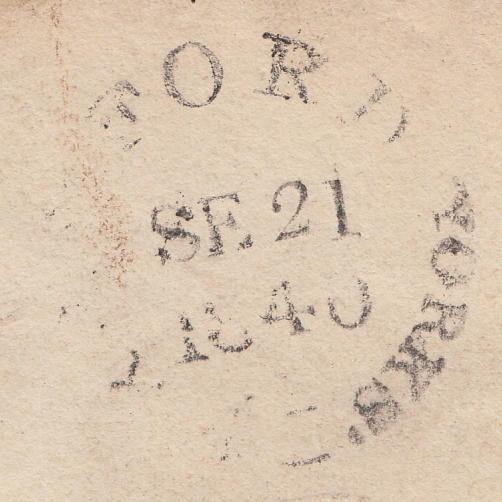 106232 - 1840 YORKS/BRADFORD PENNY POST (YK506).