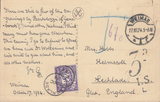 106278 - 1924 UNPAID MAIL GERMANY TO LECHLADE.