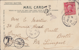 106283 - 1908 UNDERPAID MAIL US TO LIVERPOOL.
