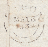 106287 - 1834 YORKS/RIPON PENNY POST (YK2395).