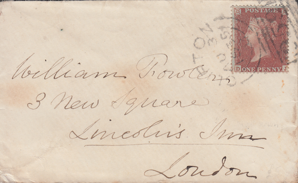 106305 - PL.9 (DJ CONSTANT VARIETY MARK IN J SQUARE)(SG21 SPEC C4g) ON COVER.