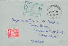 106426 - 1969 UNPAID MAIL CHELTENHAM TO CAMBERLEY.