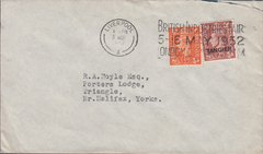 106477 - 1952 MAIL LIVERPOOL TO HALIFAX/TANGIER OVERPRINT.