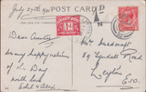 106676 - 1921 UNDERPAID MAIL LONDON TO LEYTON.