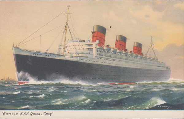 106693 - 1955 PAQUEBOT MAIL NEW YORK TO SOUTHAMPTON/QUEEN MARY.