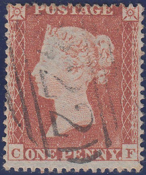 106867 - 1853-4 DIE 1 PL.163 MATCHED PAIR 1D IMPERF (SG8) AND 1D PERF (SG17) LETTERED CF.