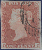 106873 - 1853-4 DIE 1 PL.163 MATCHED PAIR 1D IMPERF (SG8) AND 1D PERF (SG17) LETTERED OC.