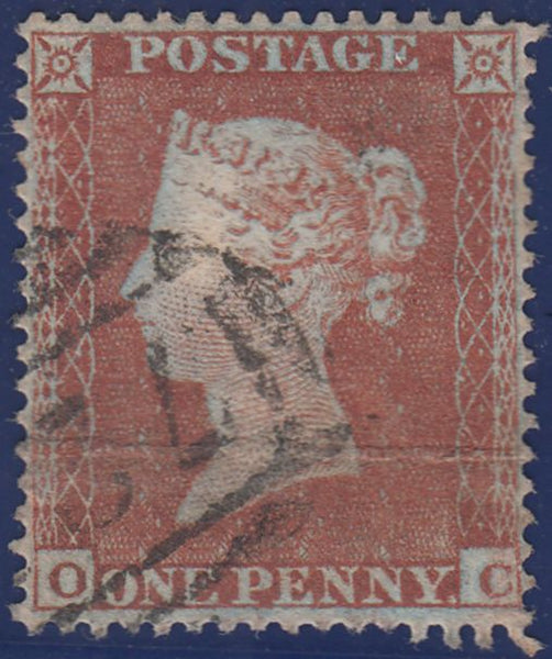 106873 - 1853-4 DIE 1 PL.163 MATCHED PAIR 1D IMPERF (SG8) AND 1D PERF (SG17) LETTERED OC.