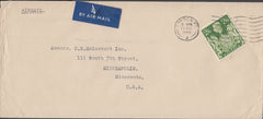 106970 - 1946 MAIL LONDON TO USA/2/6 YELLOW-GREEN (SG476a).