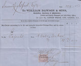 107070 - 1868 MAIL LONDON TO HULL/1D PL.71 (DK)(SG43)/FISCAL STAMP WITHIN.