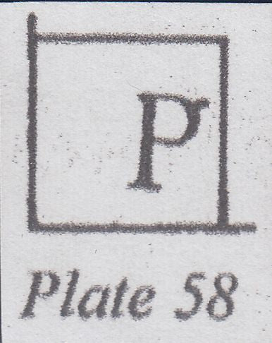 107239 - 1857/8 DIE 2 PL.58 MATCHED PAIR OF PERF 16 (SG36) AND PERF 14 (SG40) LETTERED PK WITH CONSTANT VARIETY.