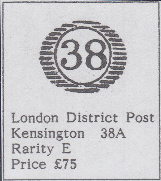107299 - LONDON DISTRICT '38' NUMERAL OF KENSINGTON/PL.67 (FG)(SG40).