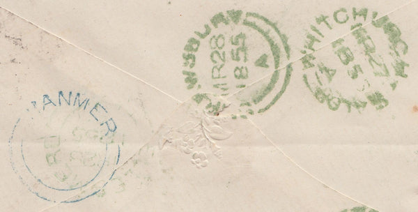 107414 - PL.3 (EL) CONSTANT VARIETY (SG21) ON COVER/MISSING PERF HOLES/HANMER UDC.