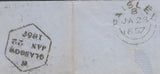 107537 'PORTLAND STREET' TYPE II SCOTS LOCAL ON COVER (CO. LANARK PARENT POST OFFICE GLASGOW).