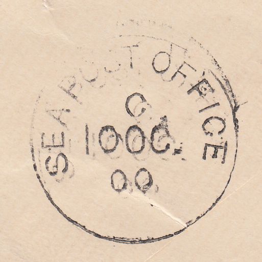 107818 - 1900 IMPERIAL PENNY POST LITTLEHAMPTON TO INDIA.