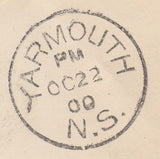 107821 - 1900 IMPERIAL PENNY POST HUDDERSFIELD TO NOVA SCOTIA.