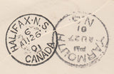 107823 - 1901 IMPERIAL PENNY POST GLASGOW TO NOVA SCOTIA.