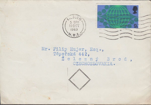 107946 - 1969 MAIL KILBURN TO CZECHOSLOVAKIA.