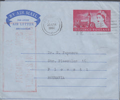 107955 - 1960 UNDELIVERED AIR LETTER EDINBURGH TO ROUMANIA.