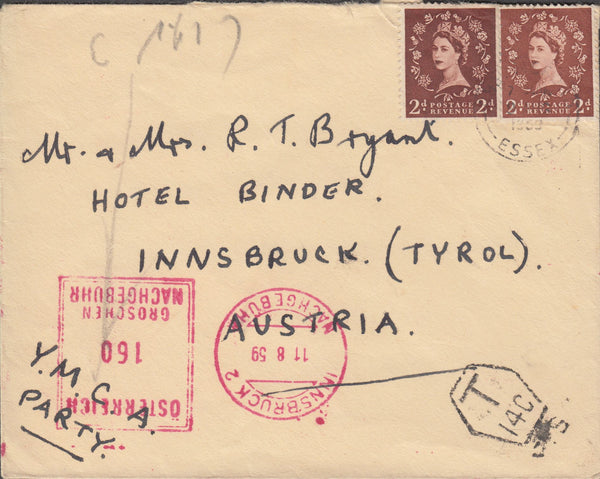 107956 - 1959 MAIL CHELMSFORD TO AUSTRIA.